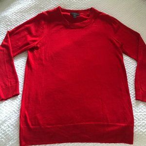 J Crew Red Crew Neck Sweater